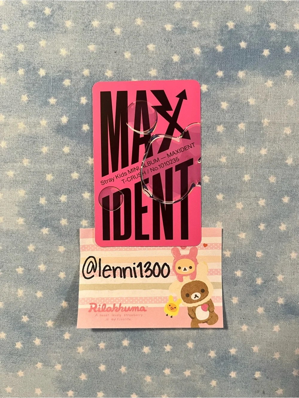 [I.N] [T-CRUSH VER.] Stray Kids MINI ALBUM-MAXIDENT-Offical Kpop Photocard
